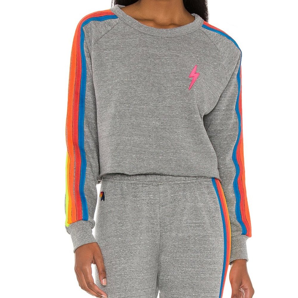 Aviator Nation Bolt Crop Sweatshirt